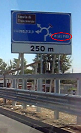 Rodano Brebemi Rivoltana cartello Millepini