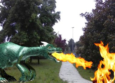 Rodano fotomontaggio parco Giancarlo Greci