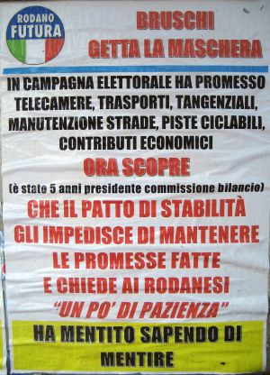Rodano manifesto Rodano futura Bruschi
