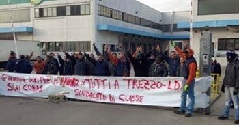 Vignate Ld magazzini protesta operai feb 2014