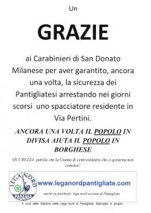 Pantigliate manifesto Lega Nord sicurezza