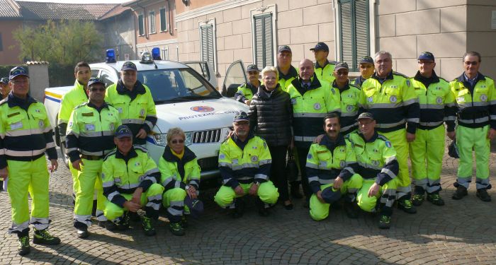 Pioltello protezione civile e Mariella Bocciardo