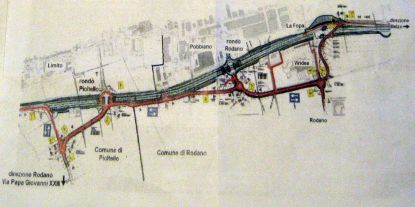 Rodano viabilità alternativa Rivoltana